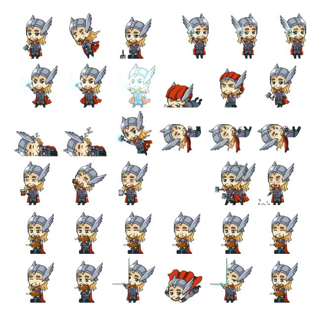 Thor Shimeji Sprite Preview