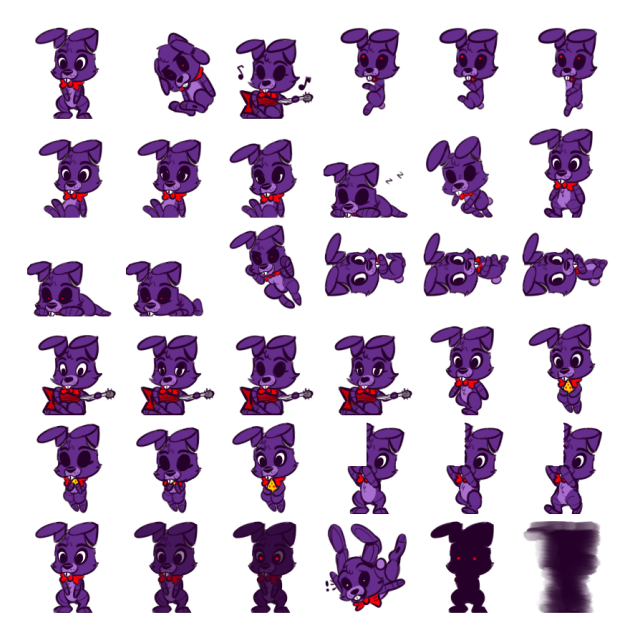 Toy Bonnie Shimeji Sprite Preview