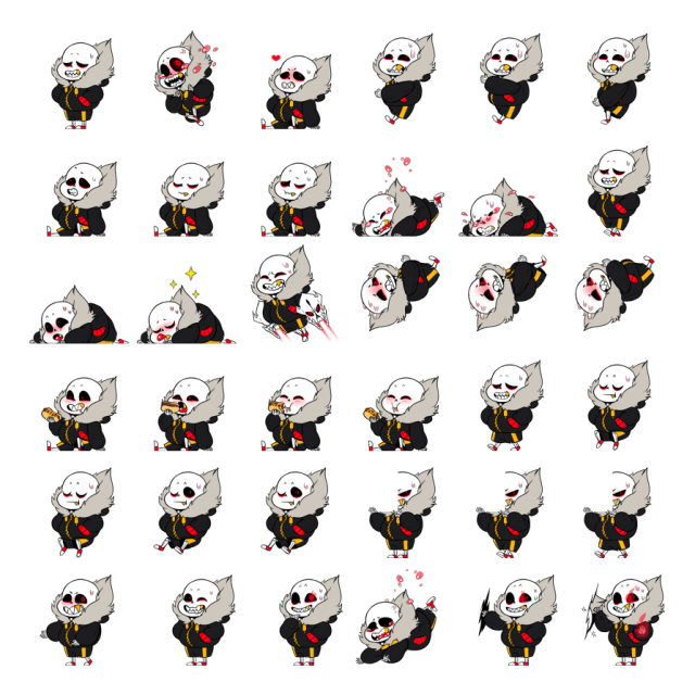 Underfell Sans Shimeji Sprite Preview