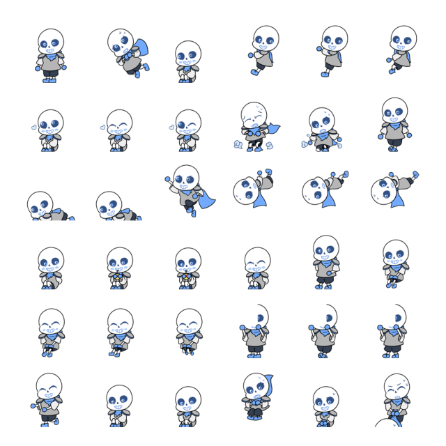 Underswap Sans Shimeji Sprite Preview