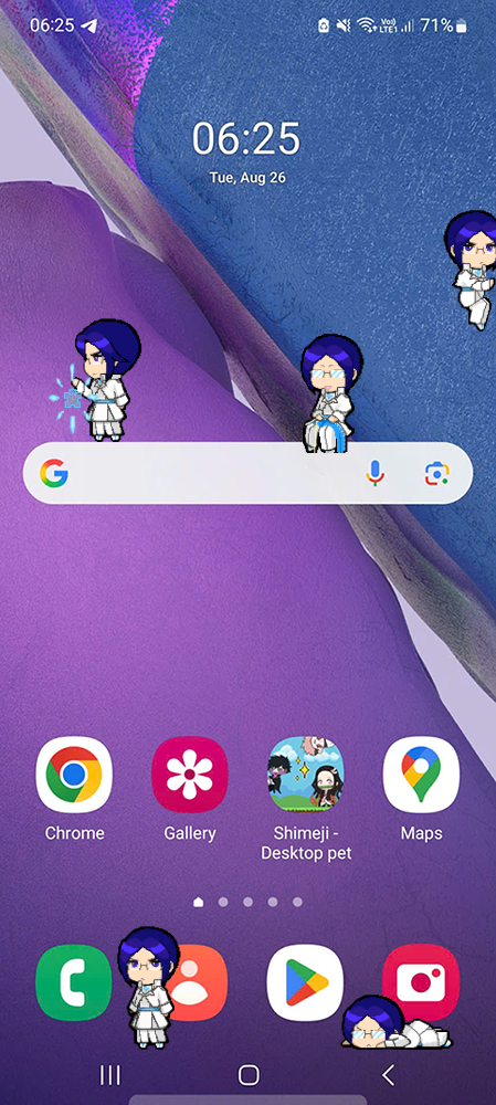 Uryuu Ishida Shimeji on Mobile