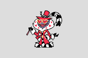 Valentino Shimeji featured image – free desktop pet from Hazbin Hotel