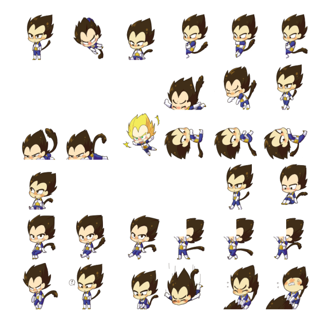 Vegeta Shimeji Sprite Preview