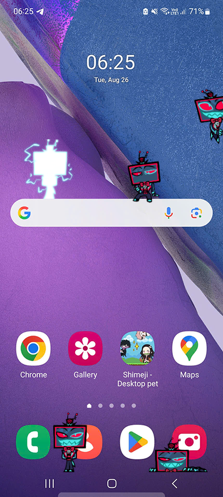 Vox Shimeji on Mobile
