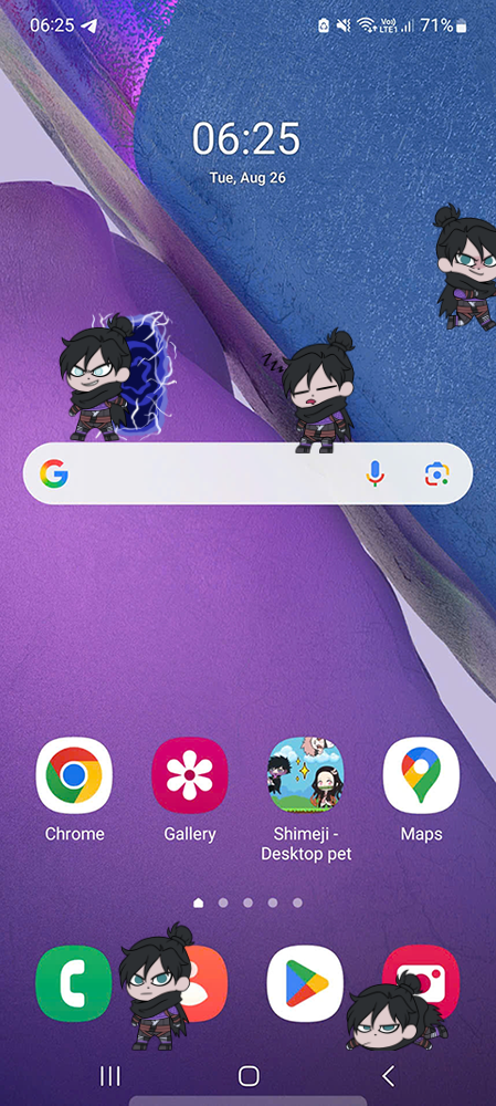 Wraith Shimeji on Mobile