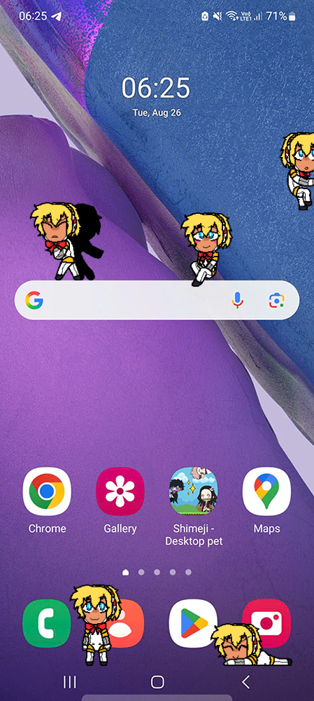 Aigis Shimeji on Mobile
