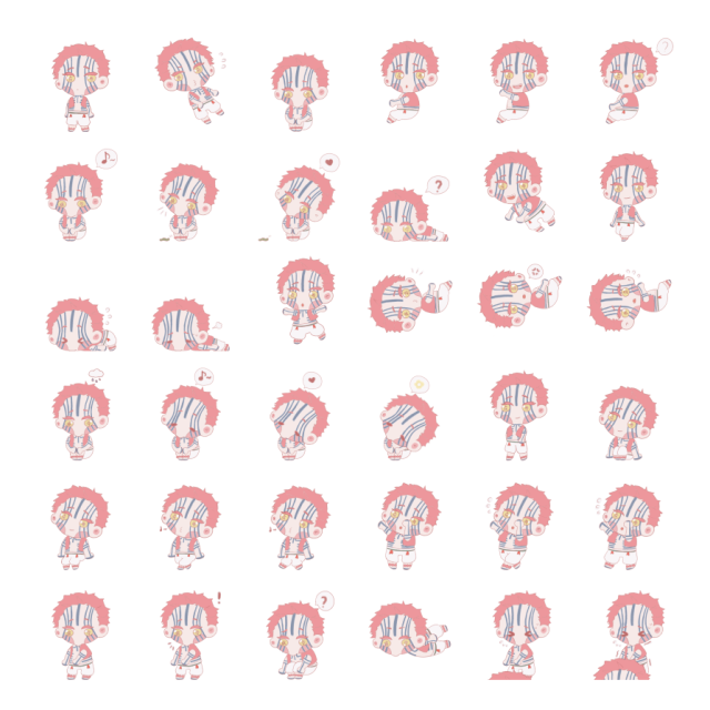 Akaza Shimeji Sprite Preview