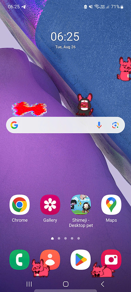 Alastor - Tiny bunny Shimeji on Mobile