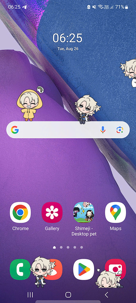 Albedo Shimeji on Mobile