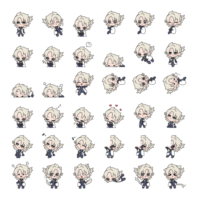 Albedo Shimeji Sprite Preview