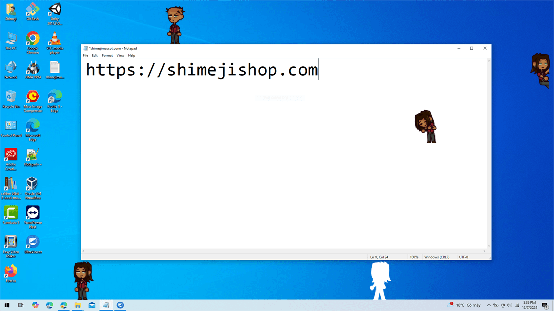 Alejandro Shimeji on Desktop