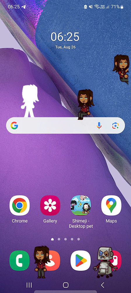 Alejandro Shimeji on Mobile
