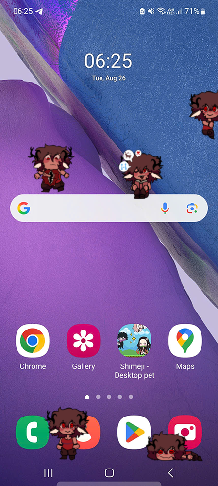 Alex Shimeji on Mobile