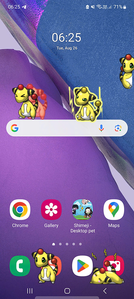 Ampharos Shimeji on Mobile