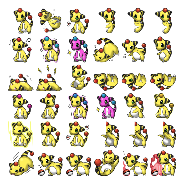 Ampharos Shimeji Sprite Preview