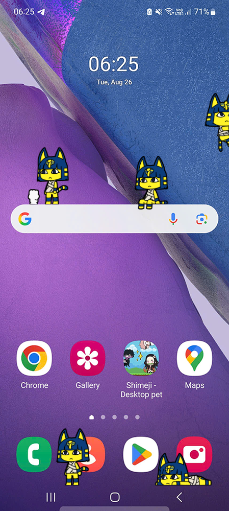 Ankha Shimeji on Mobile