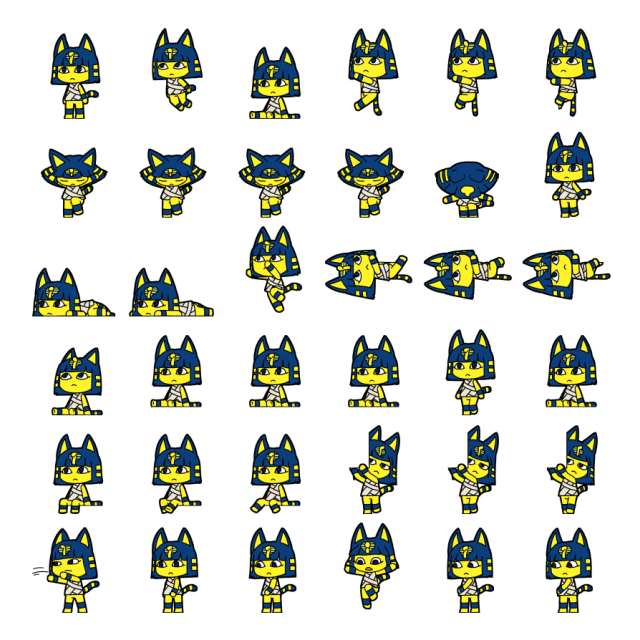 Ankha Shimeji Sprite Preview