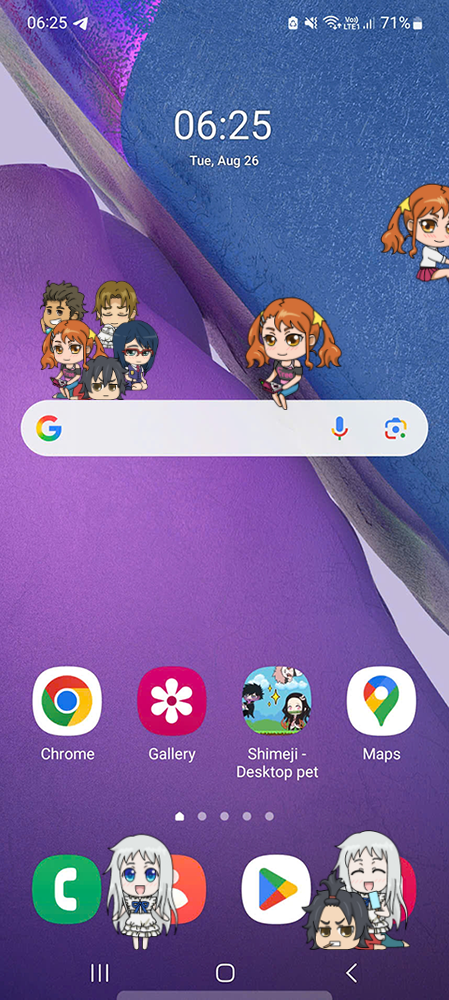 Anohana Mix Shimeji on Mobile