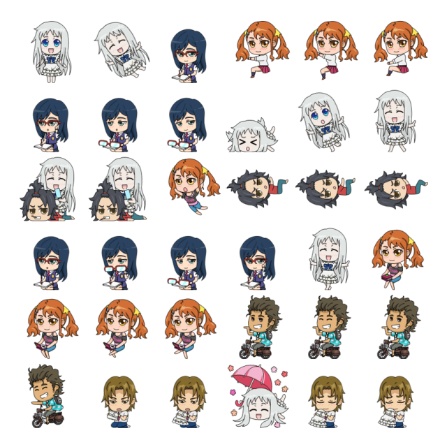 Anohana Mix Shimeji Sprite Preview