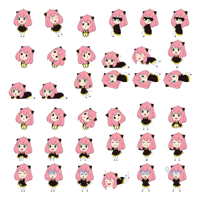 Anya Forger Shimeji Sprite Preview