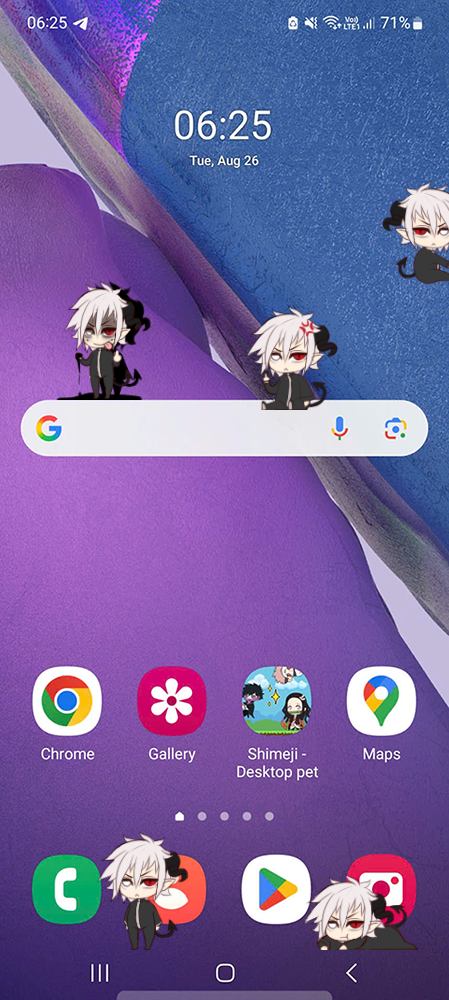 Athren Shimeji on Mobile