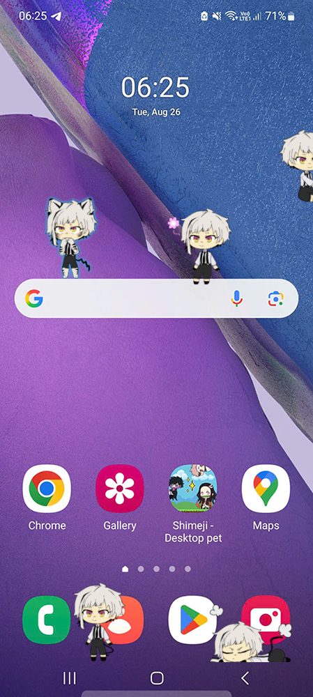 Atsu Shimeji on Mobile
