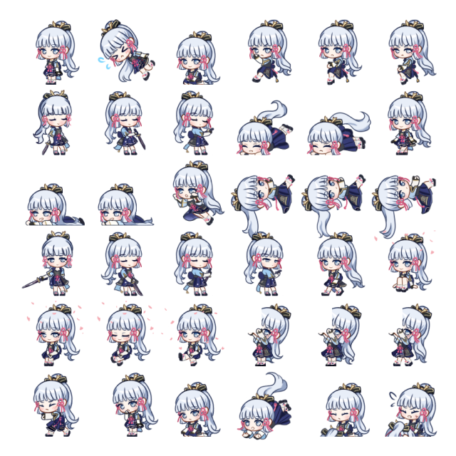 Ayaka Shimeji Sprite Preview