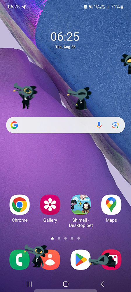 Bea Shimeji on Mobile