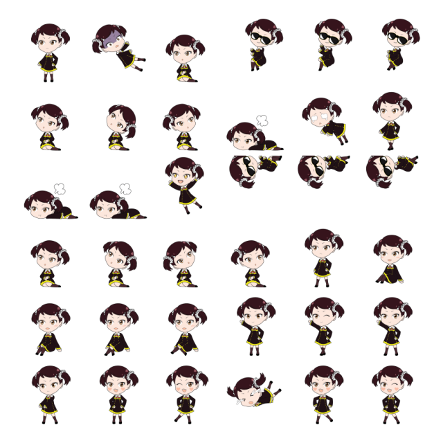 Becky Blackbell Shimeji Sprite Preview