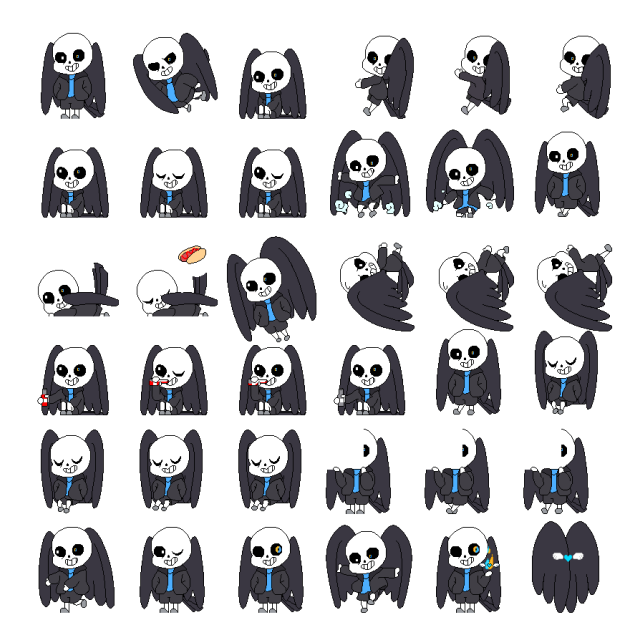 Birdtale Sans Shimeji Sprite Preview