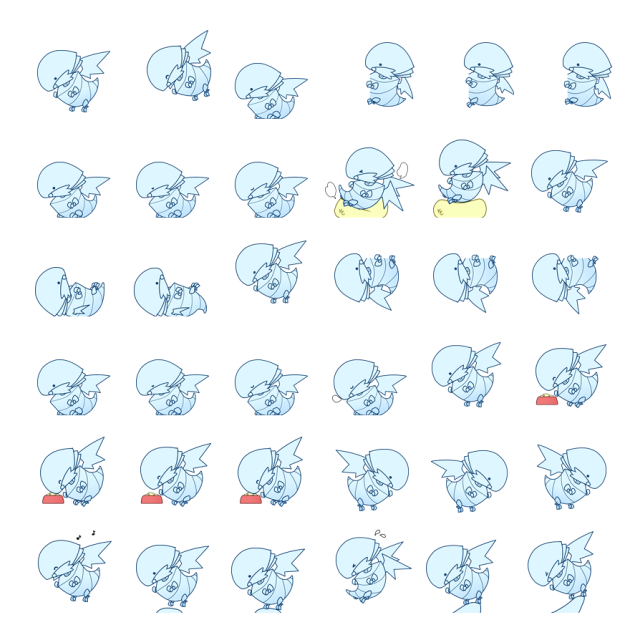 Blue eyes Shimeji Sprite Preview