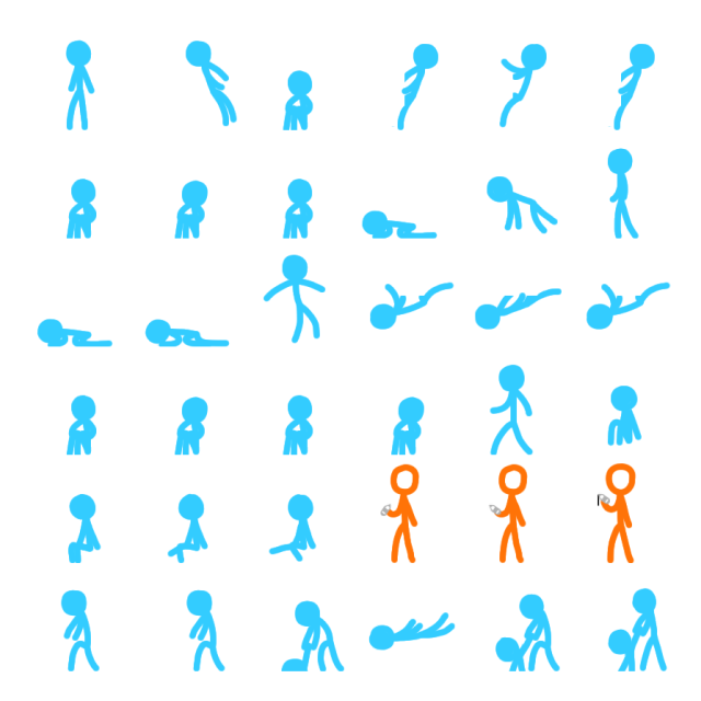 Blue Shimeji Sprite Preview