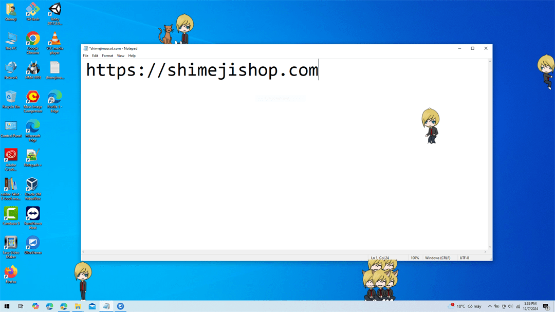 Bob Bryar Shimeji on Desktop