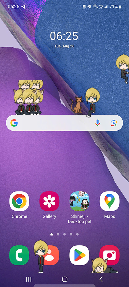 Bob Bryar Shimeji on Mobile