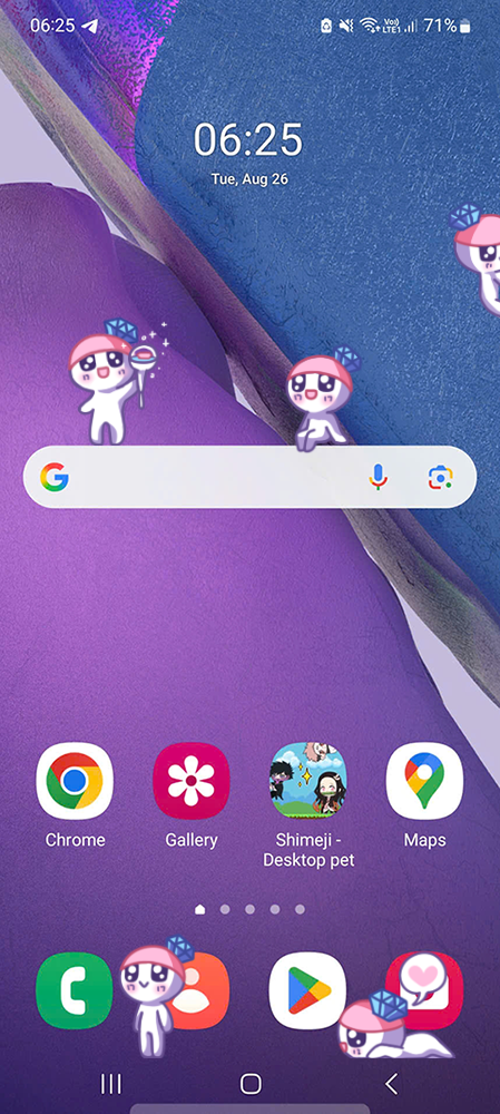 BongBongie Shimeji on Mobile