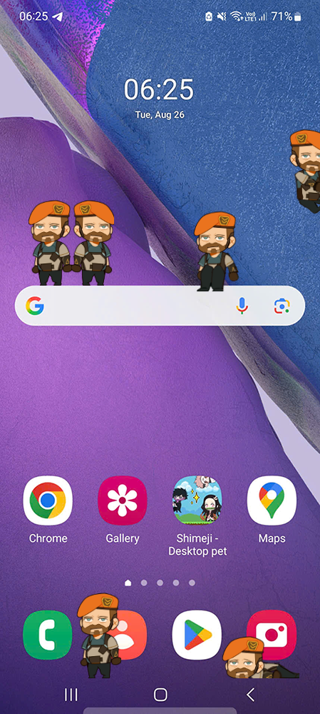 Brimstone Shimeji on Mobile