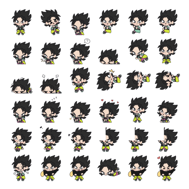 Broly Shimeji Sprite Preview