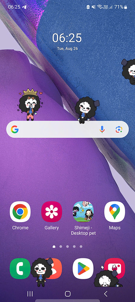 Brook Shimeji on Mobile