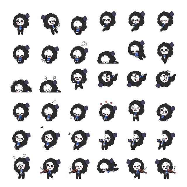 Brook Shimeji Sprite Preview