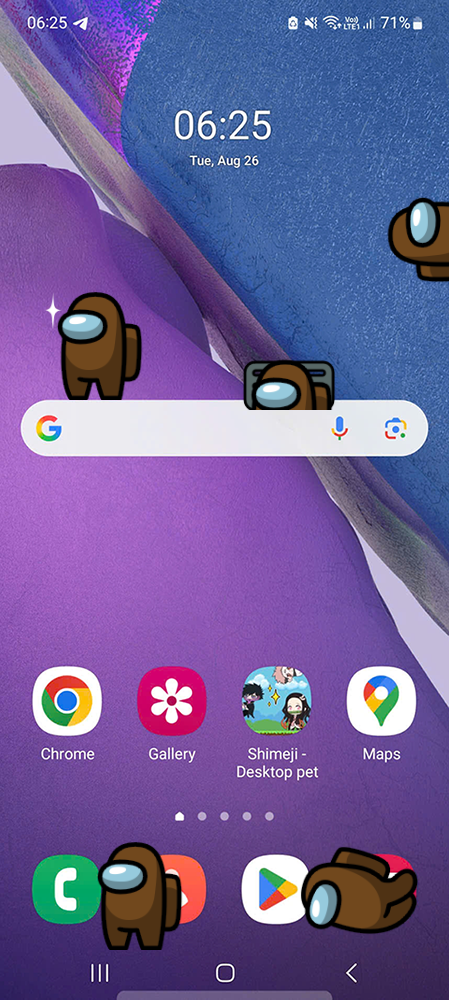 Brown Shimeji on Mobile