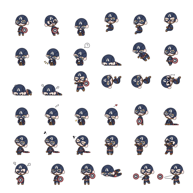 Captain America Shimeji Sprite Preview