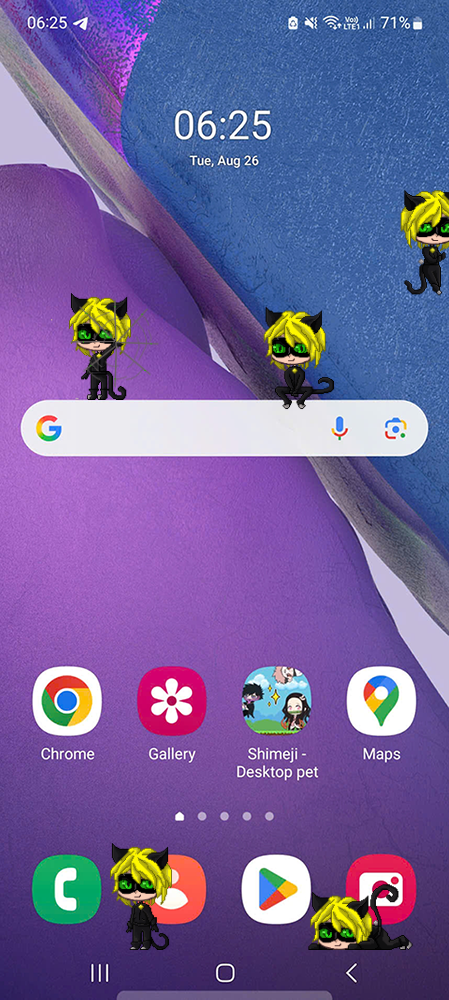 Cat Noir Shimeji on Mobile