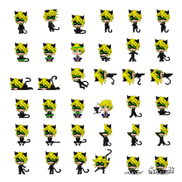 Cat Noir Shimeji Sprite Preview