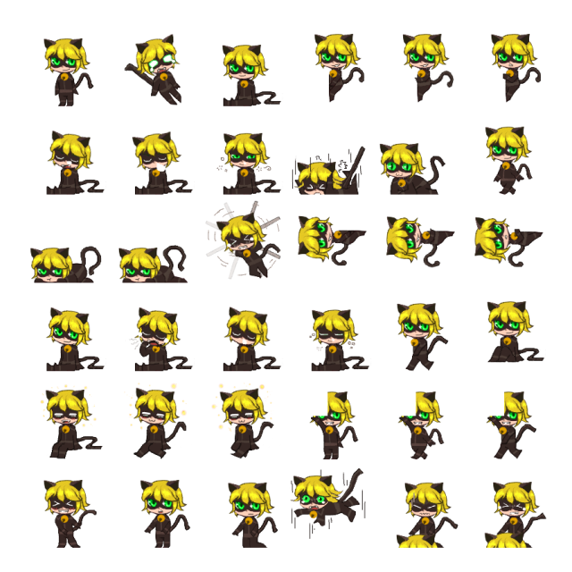 Chat Noir Shimeji Sprite Preview