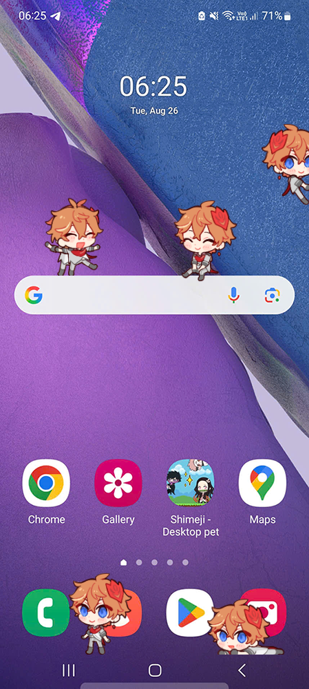 Childe (remake) Shimeji on Mobile
