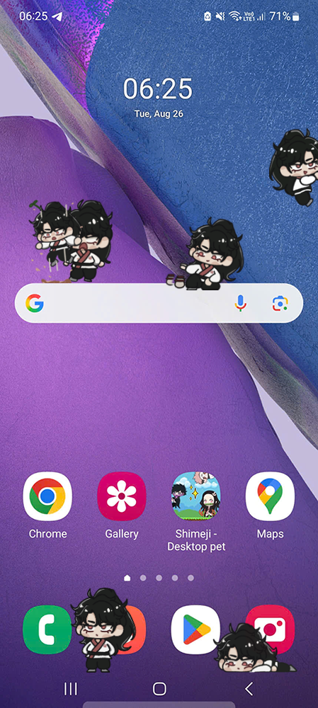 Chung Myung Shimeji on Mobile