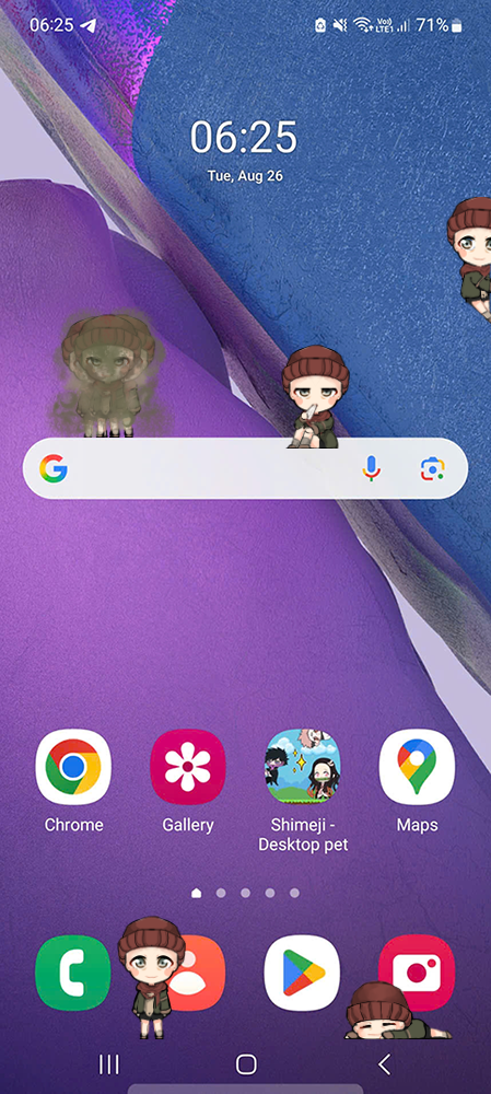 Clara Shimeji on Mobile