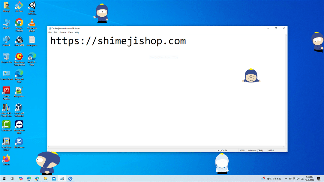 Craig Shimeji on Desktop