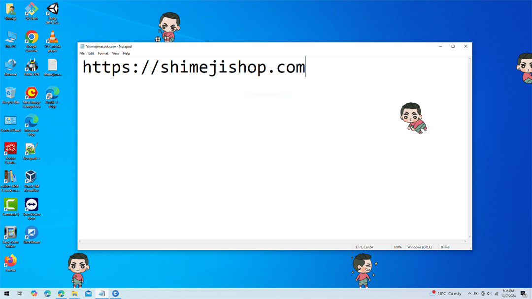 Cristiano Ronaldo Shimeji on Desktop