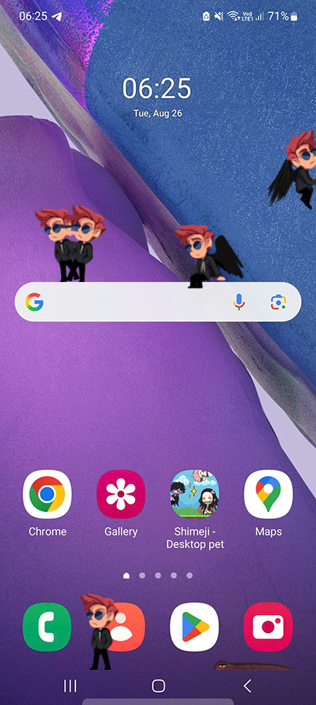 Crowley Shimeji on Mobile